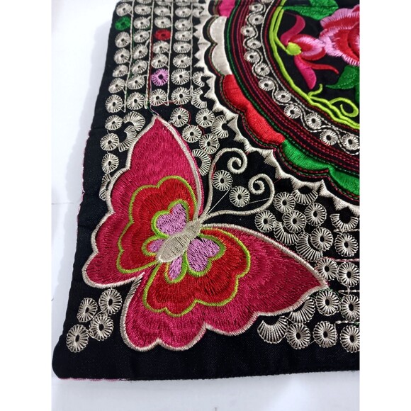 Makeup/Cosmetic Bag, Pink & Red Roses & Butterfly Design By Bijorca,11"x 8" NWOT - Picture 2 of 5